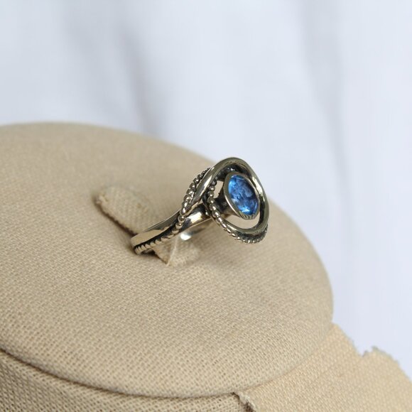 Or Paz PZ Israel Sterling Silver 925 Blue/Purple Fluorite Band Ring Size 8 - Picture 6 of 14